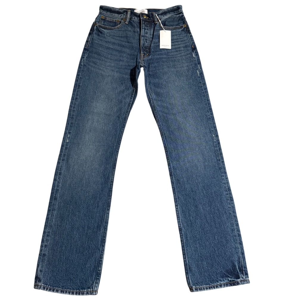 Madewell Alexa Chung Straight Leg Jeans Medium Wash Button Fly 100% Cotton 24